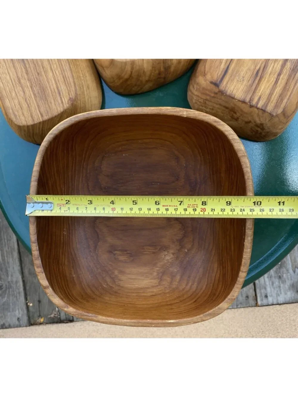 Teak Serving Salad Bowl 3 Individual Teak Bowls